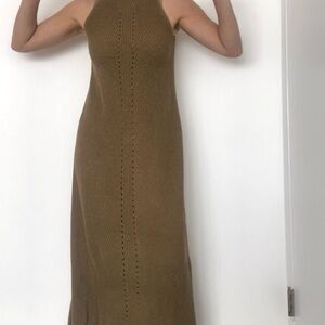 Zara Khaki/ Bronze Sleeveless Knit Dress
